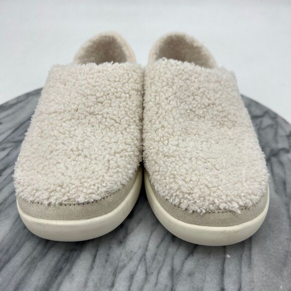 Toms Sandals Womens 6.5 Ezra Slipper Slip On Warm Faux Fur Slide White 10016817 - Picture 3 of 10